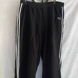 Black and white sport stripe pants
